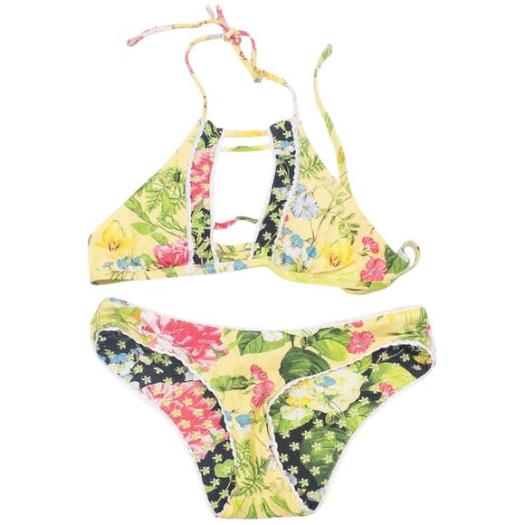 Isabella Rose Sweet Surrender Bikini  Yellow Floral Tropical Women's size Small - Picture 5 of 7